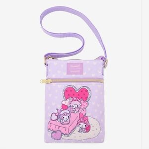 Loungefly My Melody & Kuromi Sleepover Passport Crossbody Bag